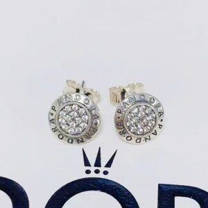 Pandora Sparkling Pandora Logo Stud Earrings